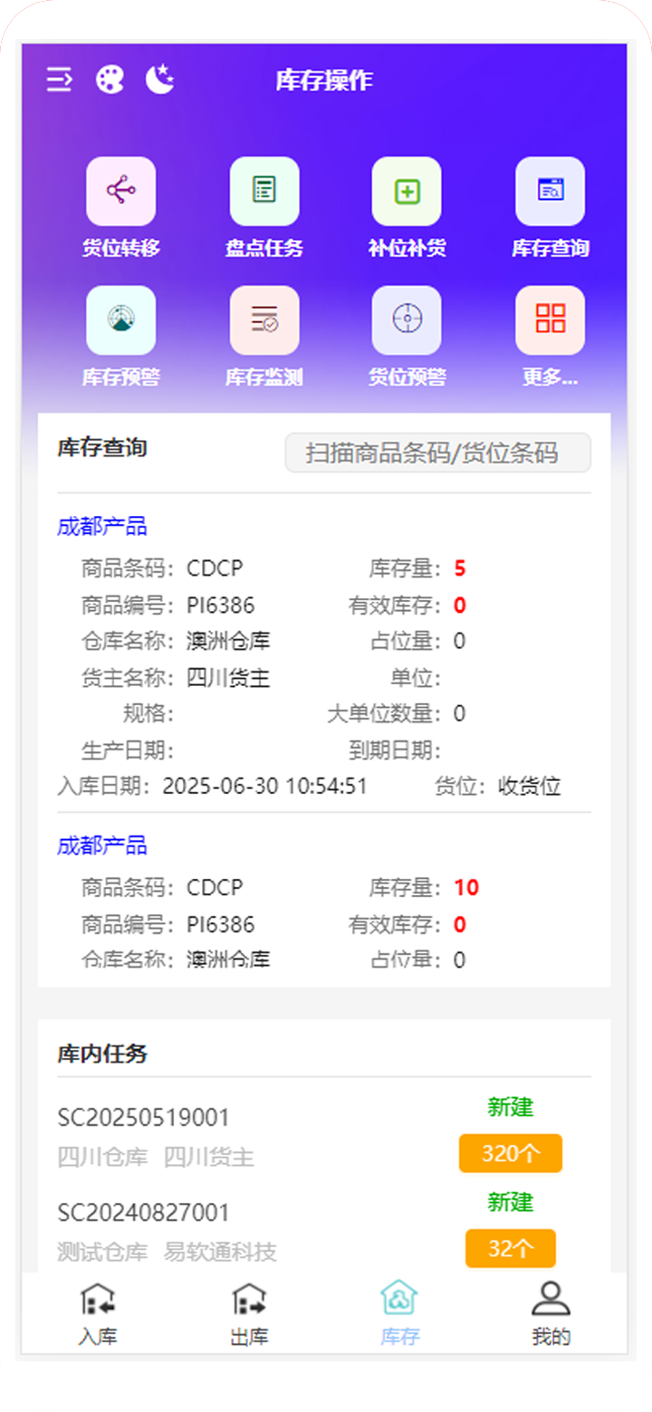 智能仓储管理系统库存看板