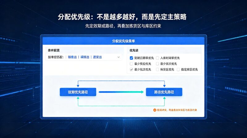3.先到期、先拣货区、少跨位：一条规则决定拣货路径-易软通供应链